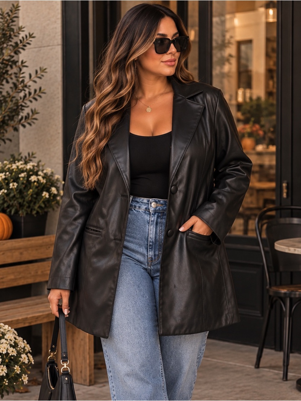Fashion Nova Women's Faux Leather Trench Coat Size Large
- Chic & Stylish